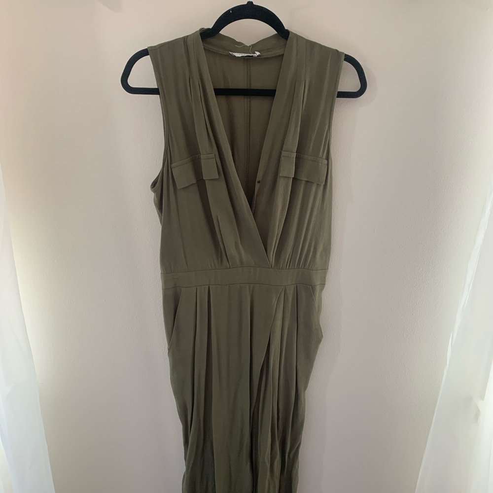 Green, pant, romper